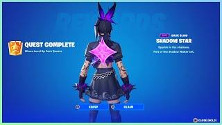 How to unlock the shadow star back bling in Fortnite Vikora’s level up quest pack