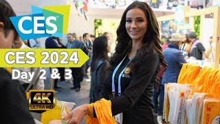 CES 2024 Las Vegas. Tours and highlights Day 2 & 3 4K video