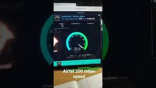 AIRTEL 200 MBPS SPEED TEST #shorts #short #youtubeshorts #youtubeshort #airtel #cyberhut