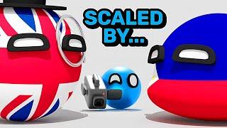 COUNTRIES SCALED BY... #7  Countryballs Compilation