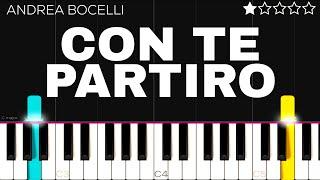 Andrea Bocelli - Con Te Partirò  EASY Piano Tutorial