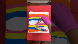 I created 2 additional colors by only using 4 colors #acrylicpouringart #ringpour #shorts