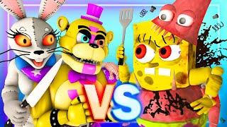 FNAF SECURITY BREACH vs SPONGE BOB ANIMATRONICS - The Movie 3D Animation All Episodes Compilation