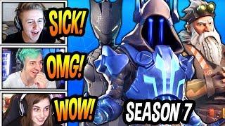 STREAMERS REACT TO *NEW* SEASON 7 BATTLE PASS SKINS LEAKED Fortnite FUNNY & EPIC Moments