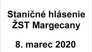 Staničné hlásenie  Margecany  2020