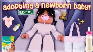 ADOPTING A NEWBORN BABY  Roblox Berry Avenue Roleplay