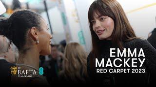 Aimee Lou Wood Distracts Emma Mackey Mid-Interview  EE BAFTAs Red Carpet