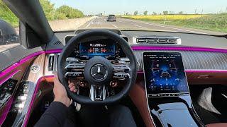 +300 AUTOBAHN Mercedes S63 AMG POV DRIVE NEW 2025 802 HP V8 HYBRID