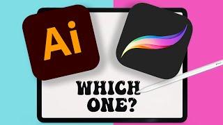 What’s the difference between Procreate or adobe illustrator? Which iPad art app should you use?