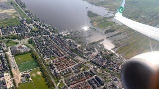 Spectacular Views of the Netherlands  Transavia Boeing 737-800 Landing at Amsterdam 4K 60fps