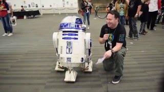 R2-D2 from Star Wars answers STEM on the Street Trivia Questions at SVCC