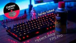 HyperX Alloy FPS Pro Mod MX Red I Lubricado con spray Typing sound test