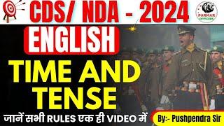 English for CDSNDA 2024  TIME AND TENSE  PARMAR OFFICERS