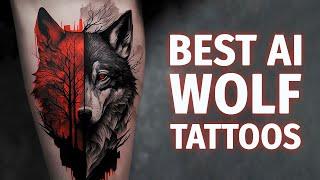 Incredible Wolf Tattoos Created by AI