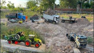 AWESOME RC TRUCKS AND TRACTOR AT WORK.MEGA RC TRUCKS.MEGA RC TRACTOR.RC HEAVY.