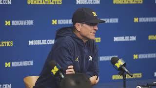 Cade McNamara and head coach Jim Harbaugh address the quarterback battle at Michigan