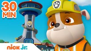 Rubble Lookout Tower Rescues w PAW Patrol Chase & Skye  30 Minute Compilation  Rubble & Crew