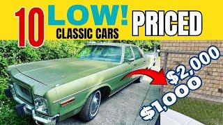 TEN VERY AFFORDABLE CLASSIC CARS UNDER $2000 - For Sale on Marketplace