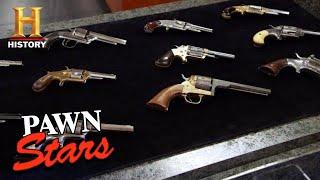 Pawn Stars HUGE PROFIT on MASSIVE Collection of Civil War Pistols Season 18  History