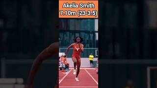 Akelia Smith Jump 7.10m 23-3.5 WIN  Womens Long Jump #texasinvitational #hornsup #trackandfield