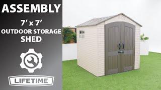 Lifetime 7 x 7 Outdoor Storage Shed  Lifetime Assembly Video