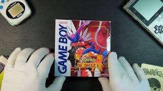 Pokémon Scarlet Demake Nintendo Game Boy DMG-01 Handheld Gameplay