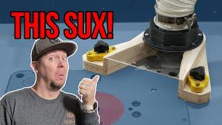 DIY  Improving my Router Table Dust  collection with a jig that uses magnets.