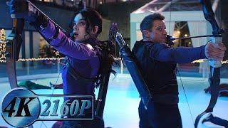 Clint and Kate vs. Tracksuit Bros Fight Scene Final Battle No BGM  Hawkeye