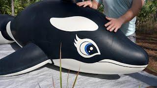 Giant Inflatable Whale Pool Toy Made of Latex Rubber