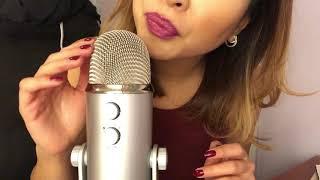 ASMR  random fast hand movements aggressive tapping and inaudible whispering