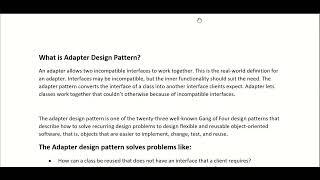 Adapter Design Pattern