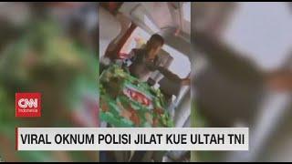 Viral Oknum Polisi Jilat Kue Ultah TNI