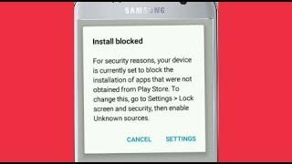 Samsung J2 - Application Installation Unknown Source Error Problem Solve