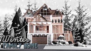 BLOXBURG Winter Family Home  tour + speedbuild ️