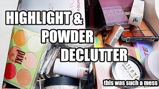 highlight & powder collection and declutter 2021  declutter week