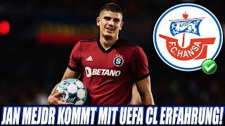 INTERNATIONALER TRANSFER Jan Mejdr wechselt vom Meister Sparta Prag zum FC Hansa Rostock