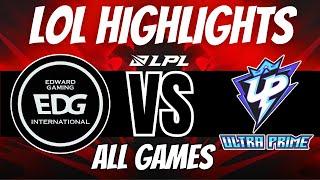 EDG vs UP - Highlights - ALL GAMES  LPL Summer 2023