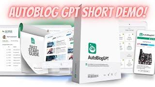 AutoBlog GPT Short Demo  AutoBlog GPT THE WORLDS FIRST AUTOBLOG WITH OPEN AI.