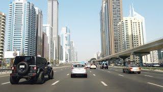 Dubai 4K Main Road Drive  Skyscrapers