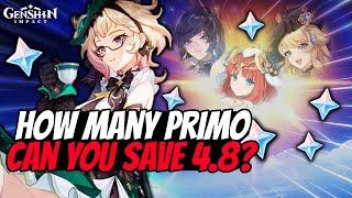 How Many Primogems Can You Save In Patch 4.8  Genshin Impact