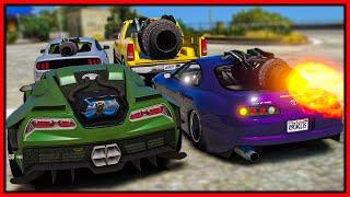 GTA 5 Roleplay - 4 JET CARS ANNOYING COPS  RedlineRP