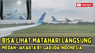 MASUK AWAN HITAM MENJELANG LANDING PERJALANAN MEDAN JAKARTA by GARUDA INDONESIA