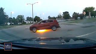 Dashcam Stolen Kia Full of Teens Catches Fire During Intense Police Chase in Wisconsin