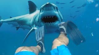 100 Самых Опасных Встреч с Акулами Снятых На Камеру