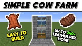 EASIEST Automatic Cow Farm Tutorial Java & Bedrock - Minecraft 1.20