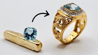 how to make gold signet ring - how its made jewellery