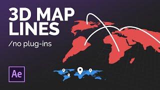 After Effects Tutorial 3D Map Lines & Location Markers