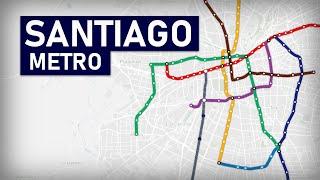 Evolution of the Santiago Metro 1975-2030 animation