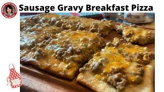 How to make SAUSAGE GRAVY Recipe  BREAKFAST PIZZA 