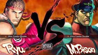 Ryu vs M.Bison HARDEST AI ULTRA STREET FIGHTER IV